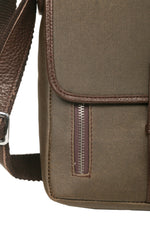 Load image into Gallery viewer, RL Meraki Waterproof Coated Canvas and Leather Sling Cross Body Bag - WALLETSNBAGS