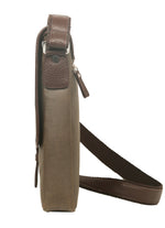 Load image into Gallery viewer, RL Meraki Waterproof Coated Canvas and Leather Sling Cross Body Bag - WALLETSNBAGS