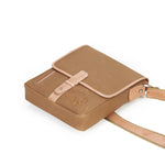 Load image into Gallery viewer, RL Meraki Waterproof Coated Canvas and Leather Sling Cross Body Bag - WALLETSNBAGS