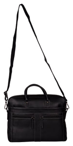 Load image into Gallery viewer, RL Oliver Mens Leather Business Briefcase Messenger - WALLETSNBAGS