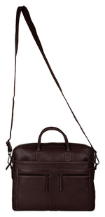 Load image into Gallery viewer, RL Oliver Mens Leather Business Briefcase Messenger - WALLETSNBAGS