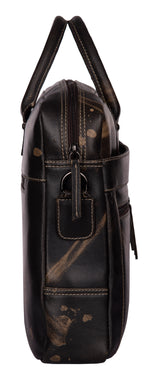 Load image into Gallery viewer, RL Oliver Mens Leather Business Briefcase Messenger - WALLETSNBAGS