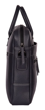 Load image into Gallery viewer, RL Oliver Mens Leather Business Briefcase Messenger - WALLETSNBAGS