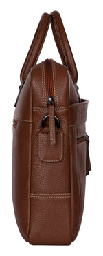 Load image into Gallery viewer, RL Oliver Mens Leather Business Briefcase Messenger - WALLETSNBAGS