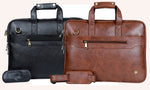 Load image into Gallery viewer, Vegan leather expandable slim laptop bag - Walletsnbags