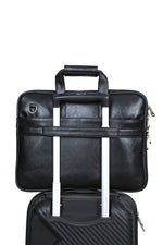 Load image into Gallery viewer, Vegan leather expandable slim laptop bag - Walletsnbags