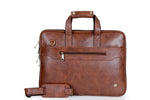 Load image into Gallery viewer, Vegan leather expandable slim laptop bag - Walletsnbags