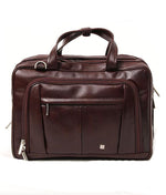 Load image into Gallery viewer, RL Full Zip Expandable Leather Messenger Laptop Bags15.6 Inch - WALLETSNBAGS