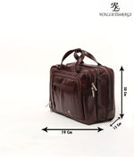 Load image into Gallery viewer, RL Full Zip Expandable Leather Messenger Laptop Bags15.6 Inch - WALLETSNBAGS