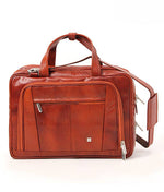 Load image into Gallery viewer, RL Full Zip Expandable Leather Messenger Laptop Bags15.6 Inch - WALLETSNBAGS