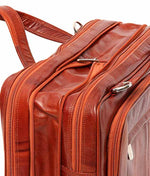 Load image into Gallery viewer, RL Full Zip Expandable Leather Messenger Laptop Bags15.6 Inch - WALLETSNBAGS