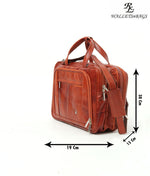 Load image into Gallery viewer, RL Full Zip Expandable Leather Messenger Laptop Bags15.6 Inch - WALLETSNBAGS