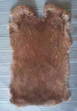 Load image into Gallery viewer, Natural Tanned Leather Fur Hide (10" by 12" Pelt with Sewing Quality Leather) - Walletsnbags