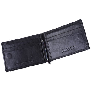 BATUM Magnetic Leather Money Clip Men Card Wallet