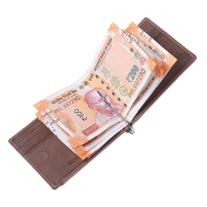 BATUM Magnetic Leather Money Clip Men Card Wallet