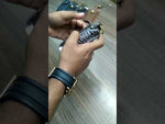 Load and play video in Gallery viewer, Walletsnbags RL Hand Sanitizer Holder Leather Keychain with 50ml Sanitizer Bottle