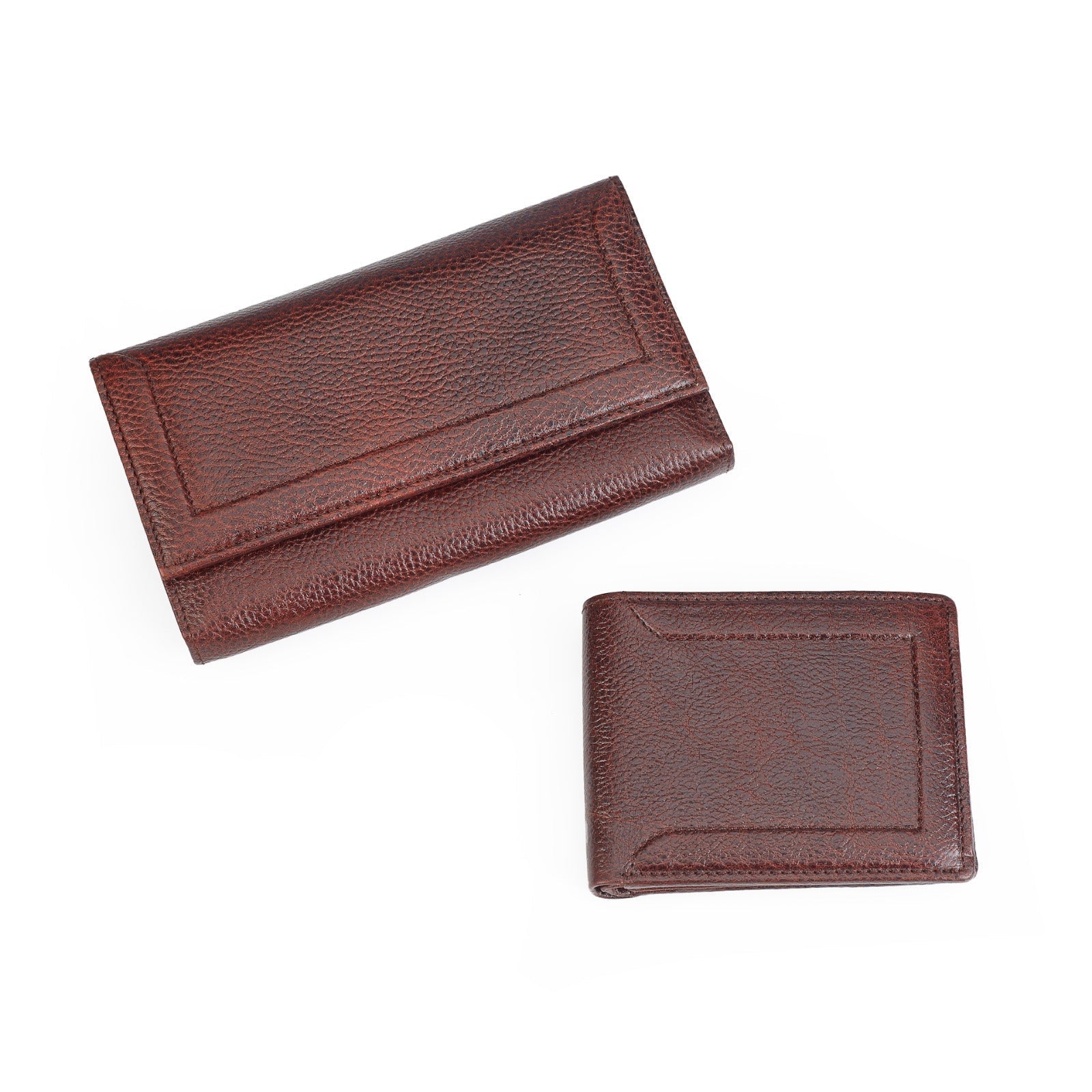 Elevate Your Style with WalletsNBags: Leather Ladies Clutch and Gents Wallet Combo Set