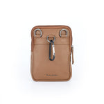 Load image into Gallery viewer, Rustic Leather Genuine Leather Travel Pouch for Men | Multipurpose Sling &amp; Waist Bag with Hook | Compact Organizer with Adjustable Strap &amp; Zipper Pockets | Ideal for Travel, Office &amp; Daily Use
