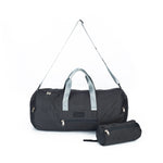 Load image into Gallery viewer, Foldable Travel Duffle Bag for Men &amp; Women | Large 50L Lightweight Waterproof Dobby Material Gym Bag | Carry-On Luggage for Travel, Sports, Weekend Trip | Portable Shoulder Bag with 51&quot; Strap &amp; 2 Handles
