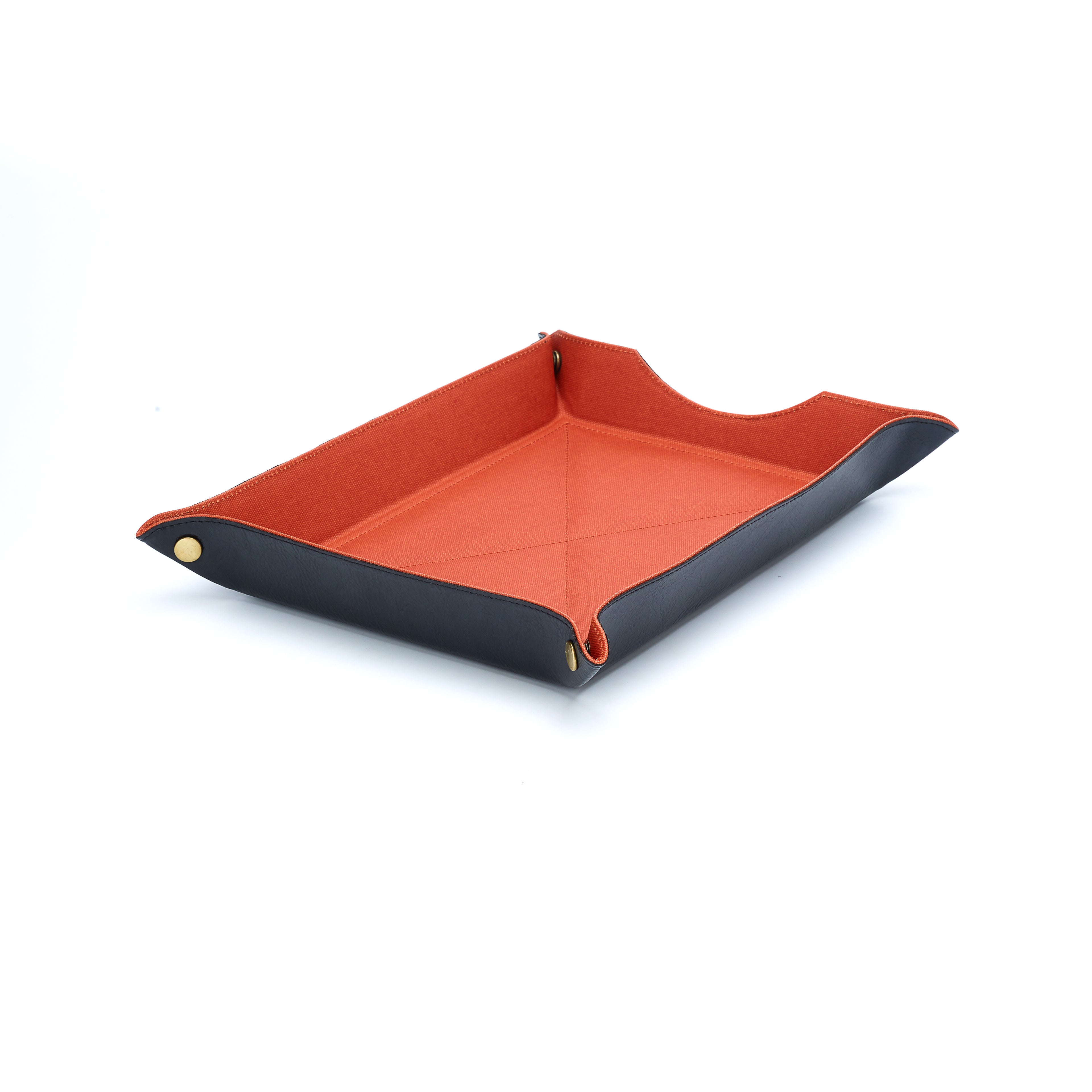 Canvas Office Desk Tray | Waterproof Valet Tray for Office & Home | Foldable Storage Tray for Keys, Wallet, Mobile & Accessories | Desk Organizer Tray