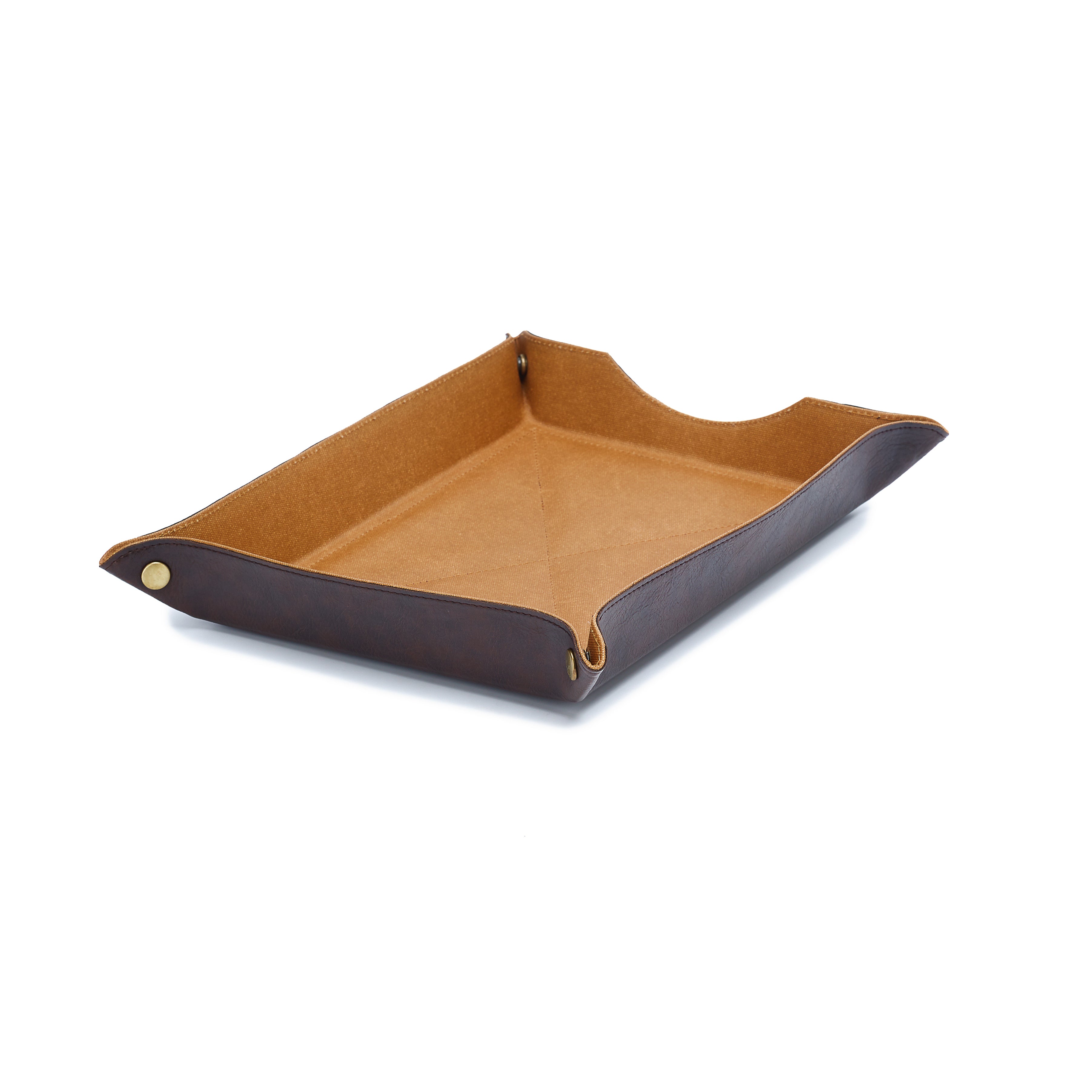 Canvas Office Desk Tray | Waterproof Valet Tray for Office & Home | Foldable Storage Tray for Keys, Wallet, Mobile & Accessories | Desk Organizer Tray