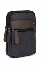 Load image into Gallery viewer, SAMOI Crossbody Sling Bag | Genuine Leather &amp; Waxed Canvas | Unisex Travel Bag with Multi-Pocket
