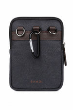 Load image into Gallery viewer, SAMOI Crossbody Sling Bag | Genuine Leather &amp; Waxed Canvas | Unisex Travel Bag with Multi-Pocket
