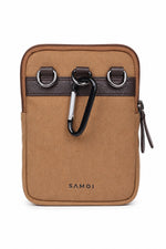 Load image into Gallery viewer, SAMOI Crossbody Sling Bag | Genuine Leather &amp; Waxed Canvas | Unisex Travel Bag with Multi-Pocket
