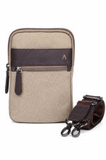 Load image into Gallery viewer, SAMOI Crossbody Sling Bag | Genuine Leather &amp; Waxed Canvas | Unisex Travel Bag with Multi-Pocket
