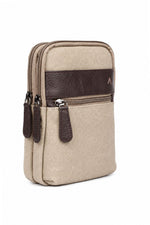 Load image into Gallery viewer, SAMOI Crossbody Sling Bag | Genuine Leather &amp; Waxed Canvas | Unisex Travel Bag with Multi-Pocket
