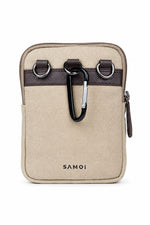 Load image into Gallery viewer, SAMOI Crossbody Sling Bag | Genuine Leather &amp; Waxed Canvas | Unisex Travel Bag with Multi-Pocket
