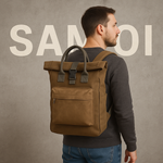 Load image into Gallery viewer, Waterproof Canvas Leather Backpack for Travel, College &amp; Work | Men &amp; Women | SAMOI - Walletsnbags
