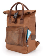 Load image into Gallery viewer, Waterproof Canvas Leather Backpack for Travel, College &amp; Work | Men &amp; Women | SAMOI - Walletsnbags

