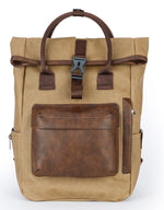 Load image into Gallery viewer, Waterproof Canvas Leather Backpack for Travel, College &amp; Work | Men &amp; Women | SAMOI - Walletsnbags
