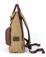Load image into Gallery viewer, Waterproof Canvas Leather Backpack for Travel, College &amp; Work | Men &amp; Women | SAMOI - Walletsnbags
