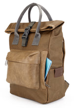 Load image into Gallery viewer, Waterproof Canvas Leather Backpack for Travel, College &amp; Work | Men &amp; Women | SAMOI - Walletsnbags
