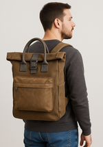 Load image into Gallery viewer, Waterproof Canvas Leather Backpack for Travel, College &amp; Work | Men &amp; Women | SAMOI - Walletsnbags
