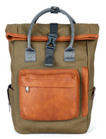 Load image into Gallery viewer, Waterproof Canvas Leather Backpack for Travel, College &amp; Work | Men &amp; Women | SAMOI - Walletsnbags
