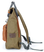 Load image into Gallery viewer, Waterproof Canvas Leather Backpack for Travel, College &amp; Work | Men &amp; Women | SAMOI - Walletsnbags

