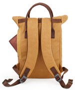Load image into Gallery viewer, Waterproof Canvas Leather Backpack for Travel, College &amp; Work | Men &amp; Women | SAMOI - Walletsnbags
