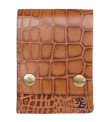 Load image into Gallery viewer, Rustic Leather Double Button Cut Edge Wallet
