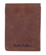 Load image into Gallery viewer, Rustic Leather Oilpullup Double Button Cut Edge Wallet
