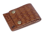 Load image into Gallery viewer, Rustic Leather Double Button Cut Edge Wallet

