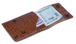 Load image into Gallery viewer, Rustic Leather Double Button Cut Edge Wallet
