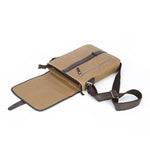 Load image into Gallery viewer, RL Meraki Waterproof Coated Canvas and Leather Sling Cross Body Bag - Walletsnbags

