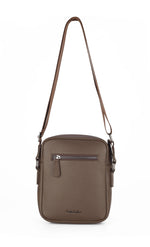Load image into Gallery viewer, Rustic Leather Floater Grain Natural Drymil Leather Sling Bag | YKK Zippers | 5 Pockets
