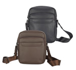Load image into Gallery viewer, Rustic Leather Floater Grain Natural Drymil Leather Sling Bag | YKK Zippers | 5 Pockets
