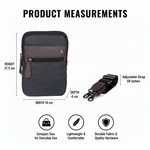 Load image into Gallery viewer, SAMOI Crossbody Sling Bag | Genuine Leather &amp; Waxed Canvas | Unisex Travel Bag with Multi-Pocket
