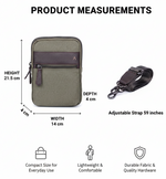 Load image into Gallery viewer, SAMOI Crossbody Sling Bag | Genuine Leather &amp; Waxed Canvas | Unisex Travel Bag with Multi-Pocket
