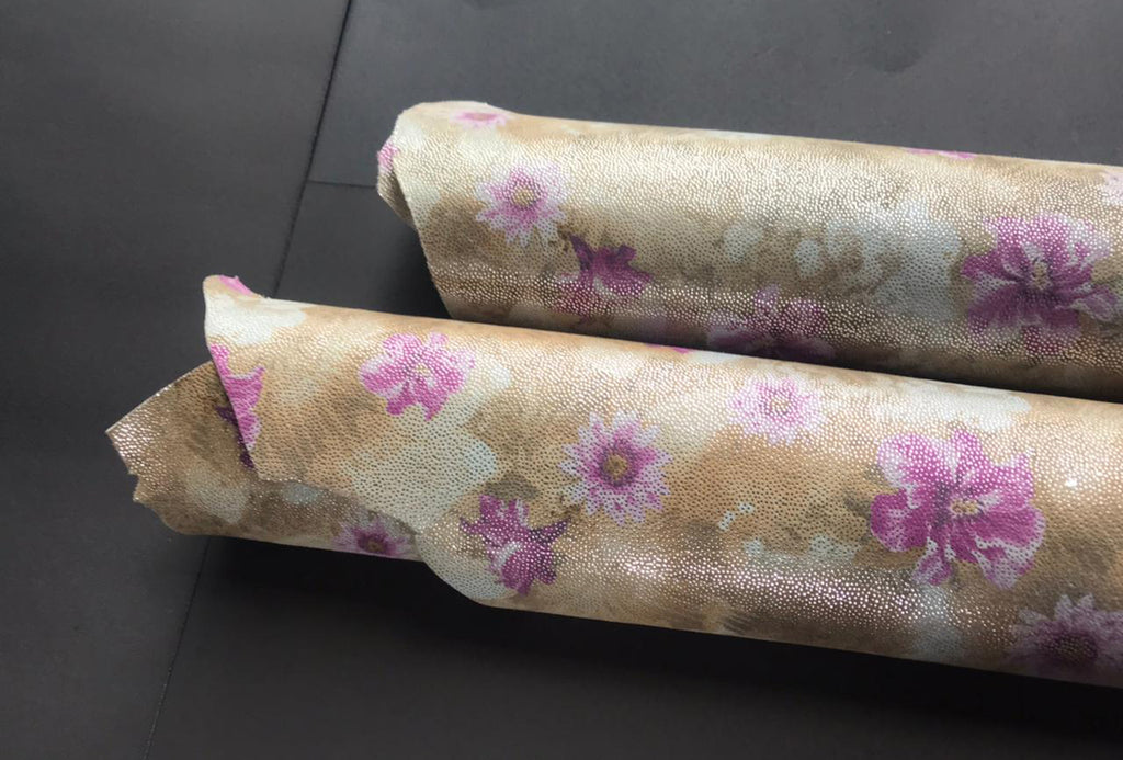 Foil On Leather Sheep Printed Skin For Leather crafting Accessories DIY - WALLETSNBAGS
